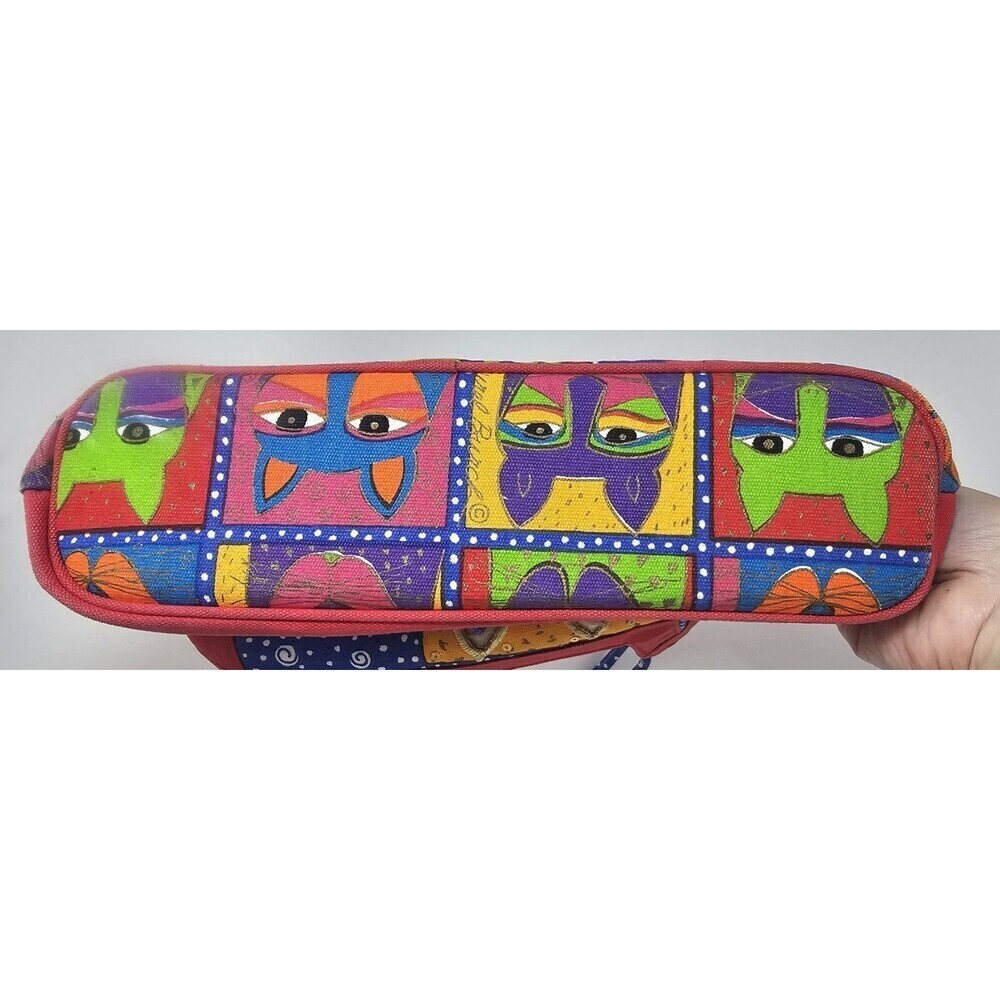 Vintage Y2K Laurel Burch Cat Shoulder Bag Embroidered Embellished Sequin Retro - Picture 7 of 16